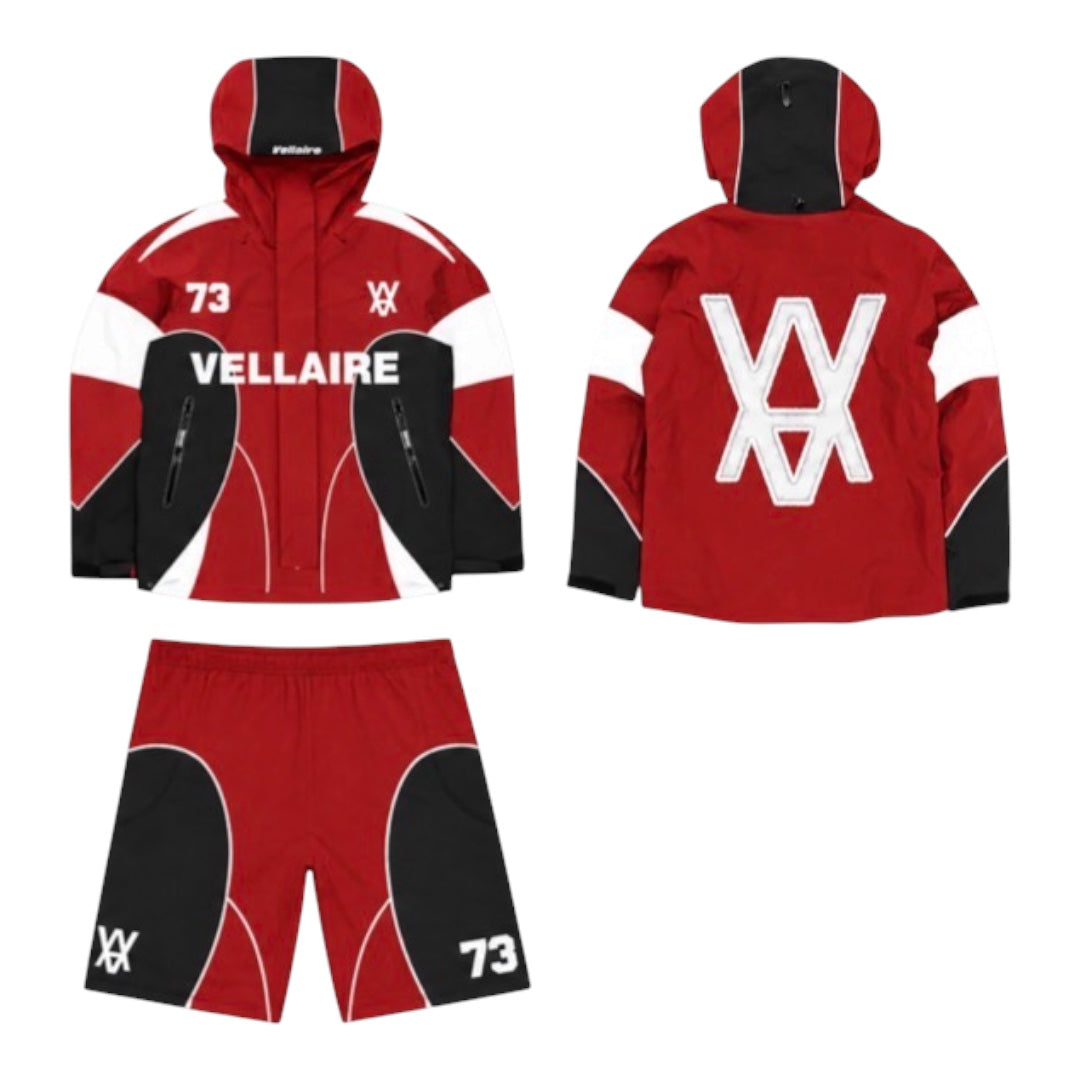 Vellaire 73 track suit shorts set