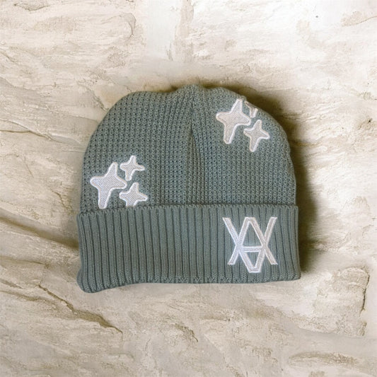 Star Diamond Knit Beanie