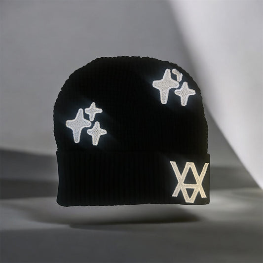 Star Diamond Knit Beanie